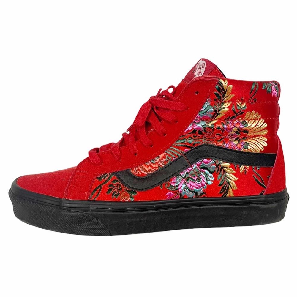 SK8-HIGH Vans 'Festival Satin' Reissue Red Suede High Top, RARE